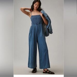 Pilcro Blue Denim Jumpsuit